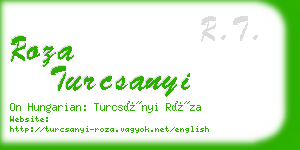 roza turcsanyi business card